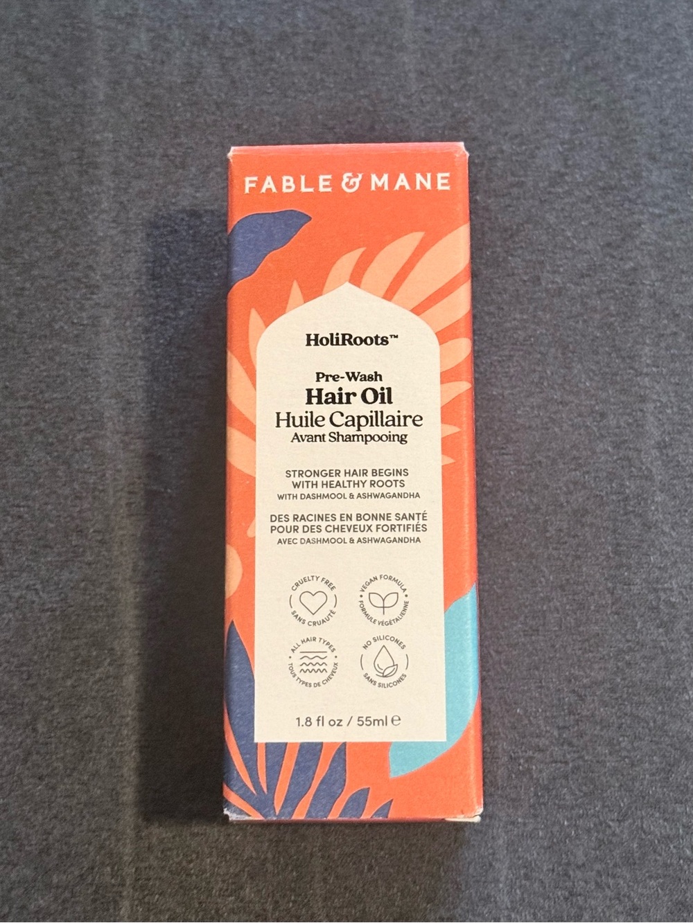 Fable & Mane HoliRoots Pre-Wash Hair Oil w Dashmool & Ashwaganda - 1.8 fl oz NWB